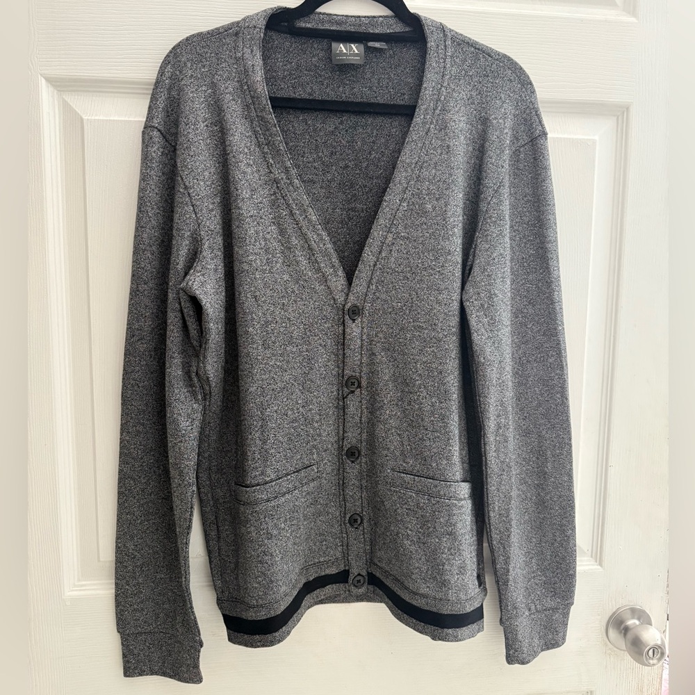 armani exchange AX Button Up Cardigan Sweater Pullover Jumper Long Sleeve Size M